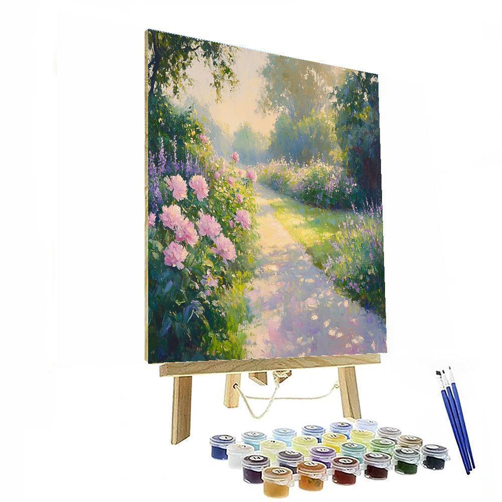 Claude Monet Inspired Morning Garden Number painting