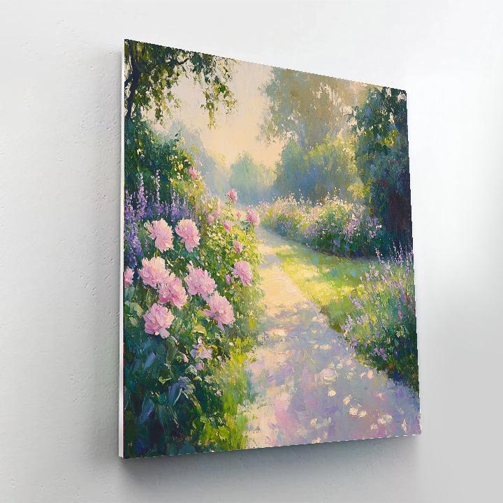 Claude Monet Inspired Morning Garden Number painting