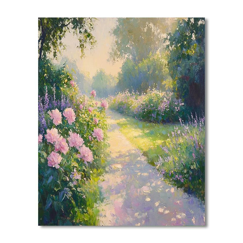 Claude Monet Inspired Morning Garden Number painting