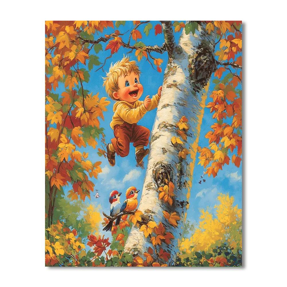 Huey And Dewey Tree Climb paint by color