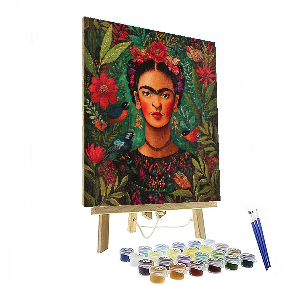 Frida Kahlo Inspired Self Portrait With Nature Numbered painting kits