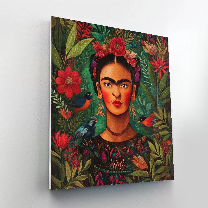 Frida Kahlo Inspired Self Portrait With Nature Numbered painting kits