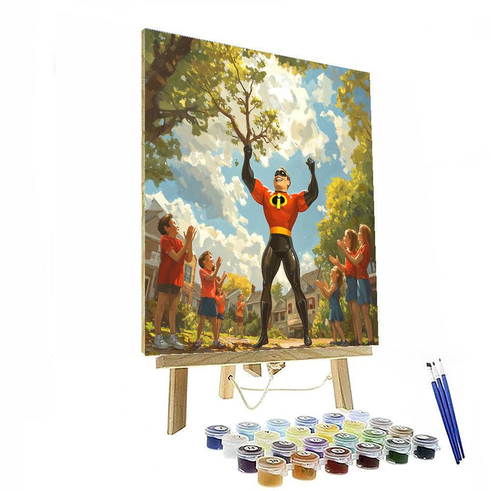 Mr Incredible Family Strength Paint by numbers kits