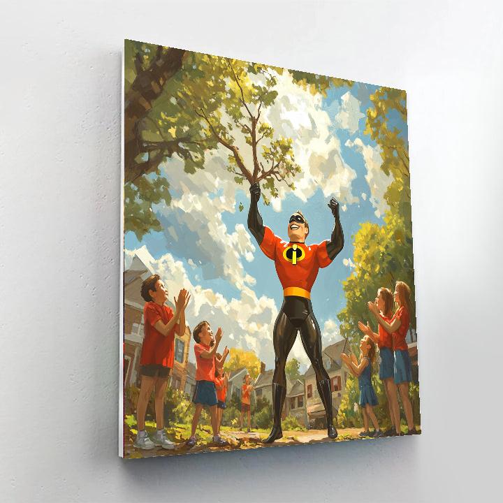 Mr Incredible Family Strength Paint by numbers kits