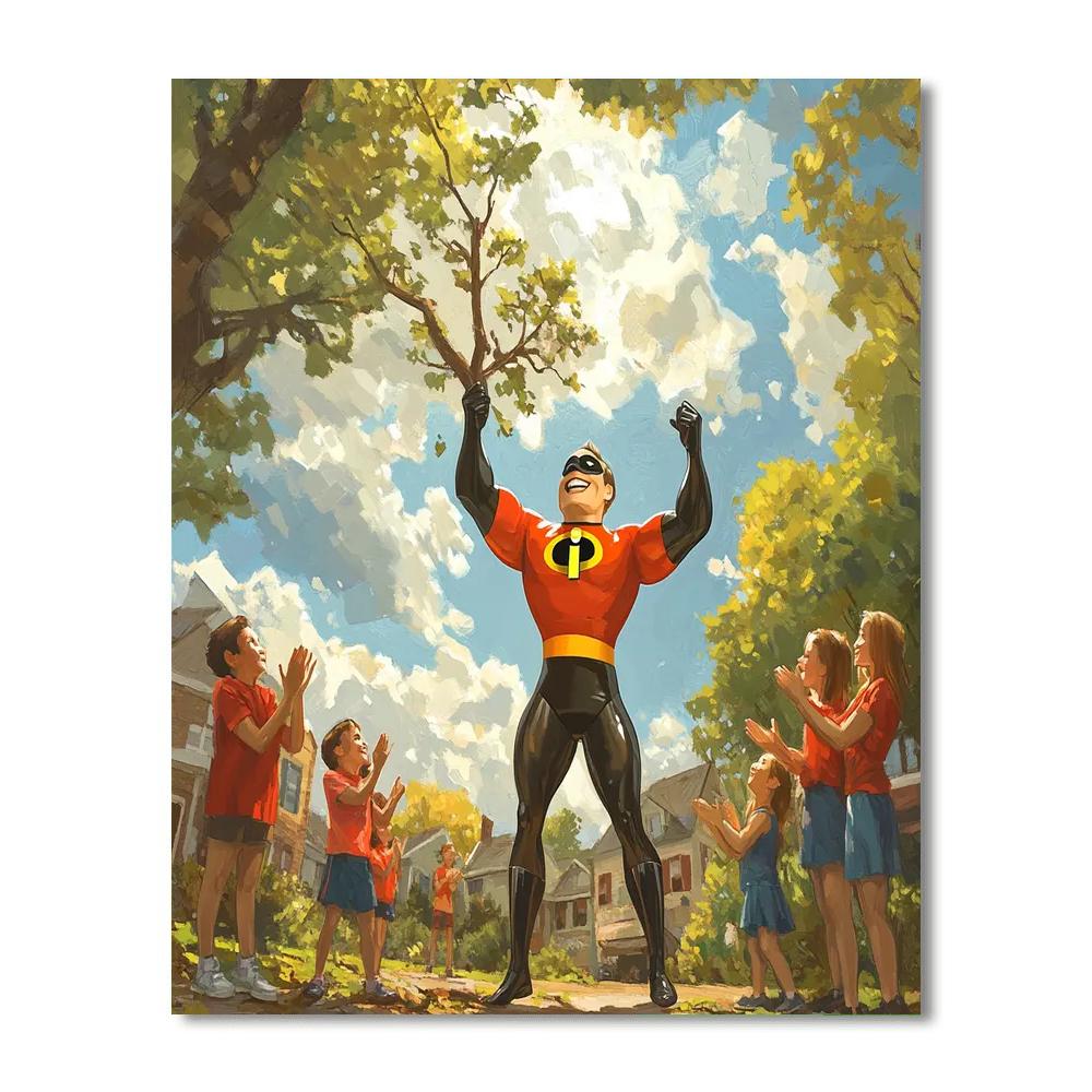 Mr Incredible Family Strength Paint by numbers kits