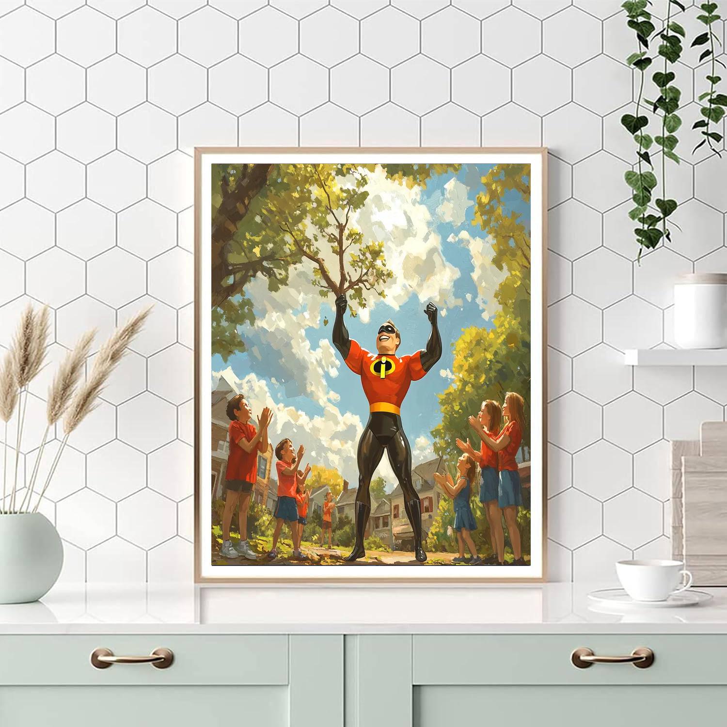 Mr Incredible Family Strength Paint by numbers kits