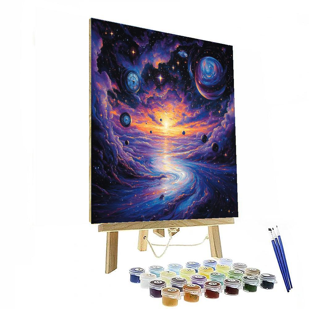 Salvador Dali Inspired Cosmic Dreamscape paint by number