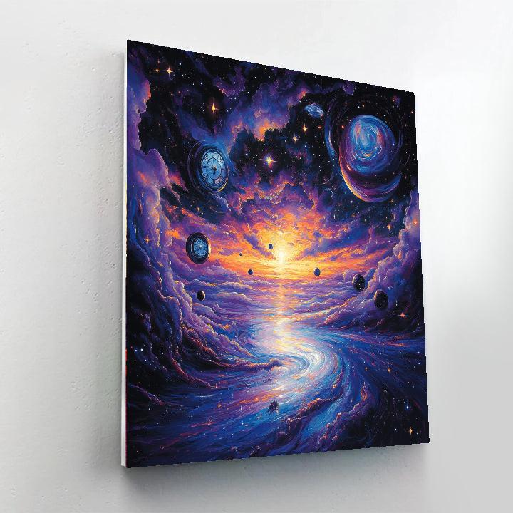 Salvador Dali Inspired Cosmic Dreamscape paint by number