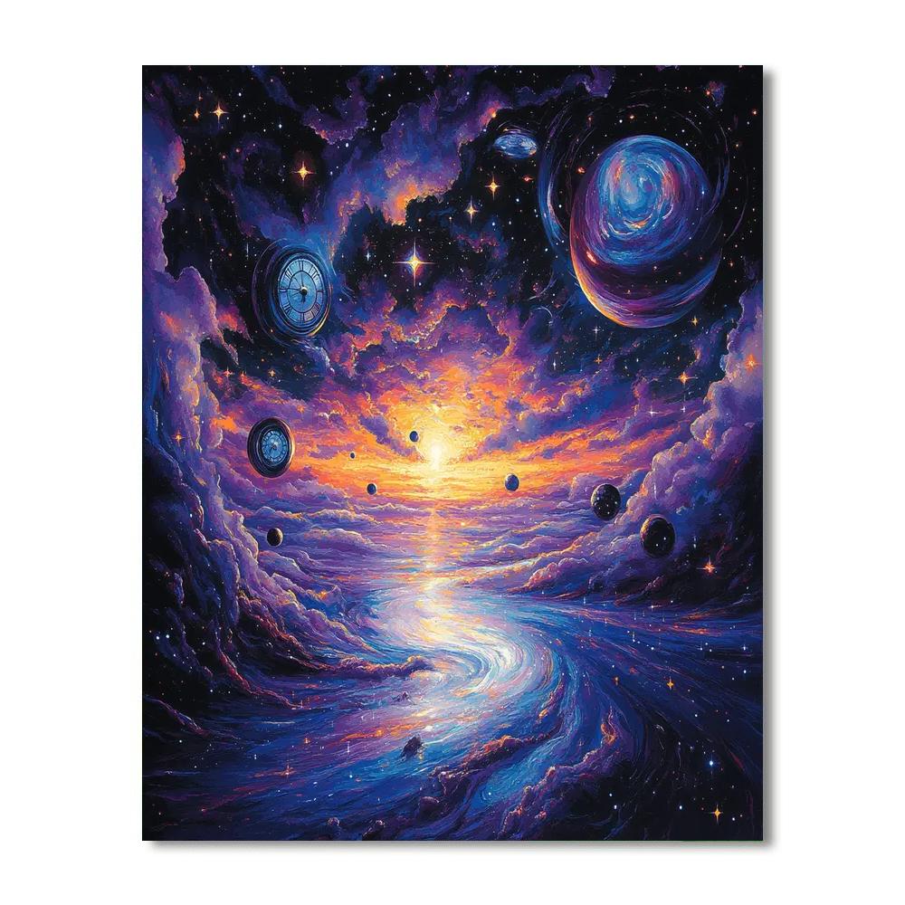 Salvador Dali Inspired Cosmic Dreamscape paint by number