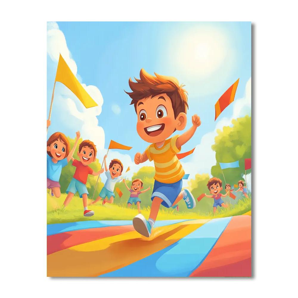 Dash Speedy Race Paint by numbers art