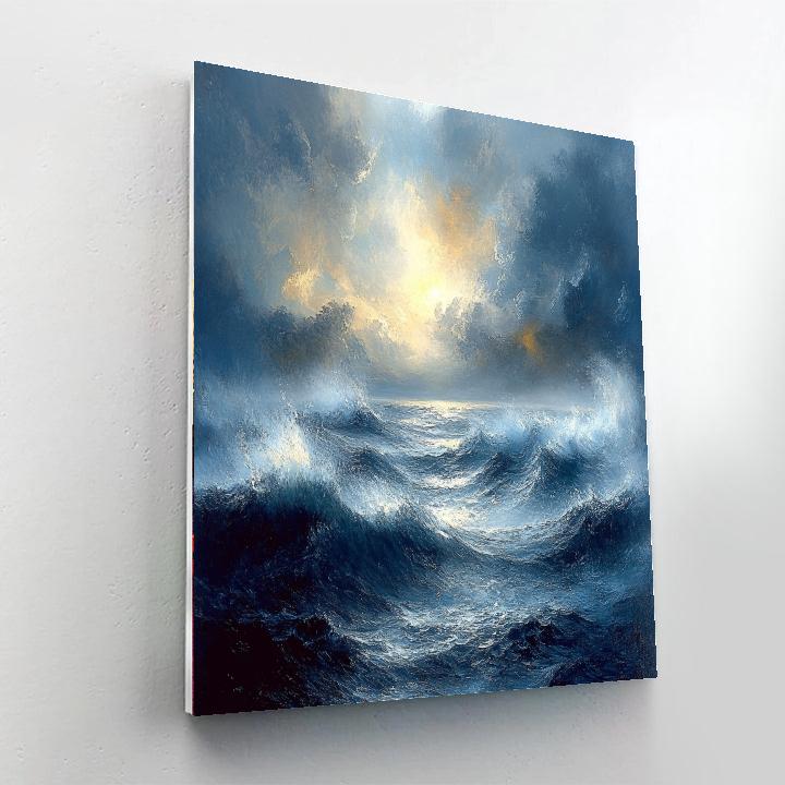 William Turner Inspired Stormy Seascape paint by color