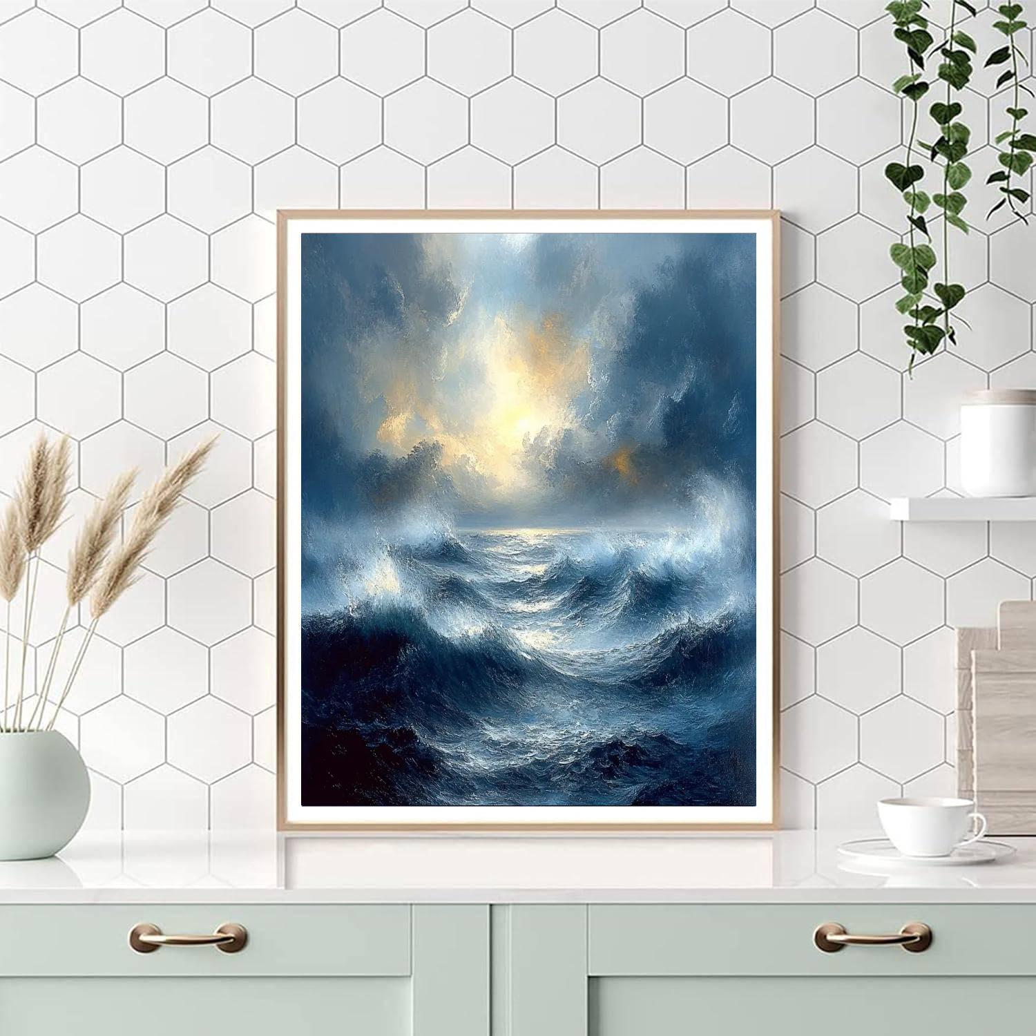 William Turner Inspired Stormy Seascape paint by color