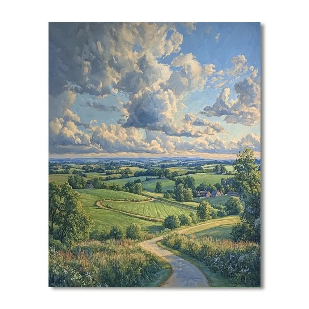 John Constable Inspired Countryside Landscape Numbered painting kits