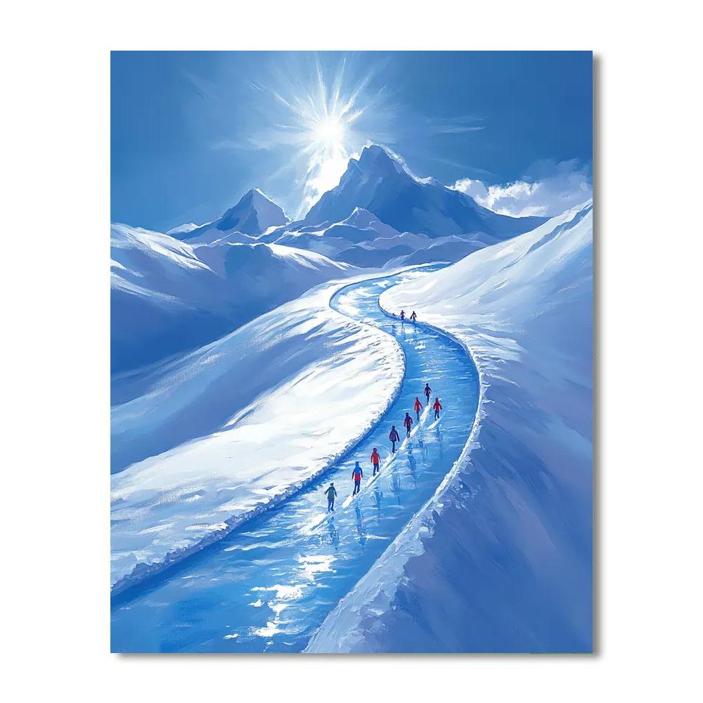 Frozone Snow Slide Painting by numbers kit