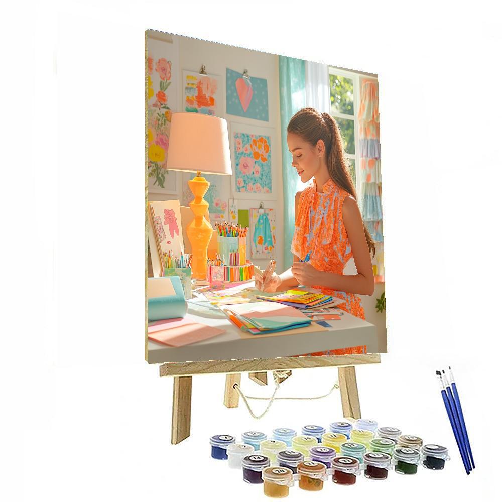 Edna Mode Fashion Sketch Numbered painting kits