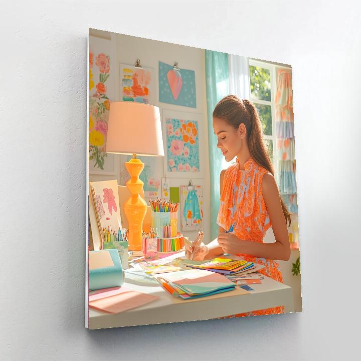 Edna Mode Fashion Sketch Numbered painting kits