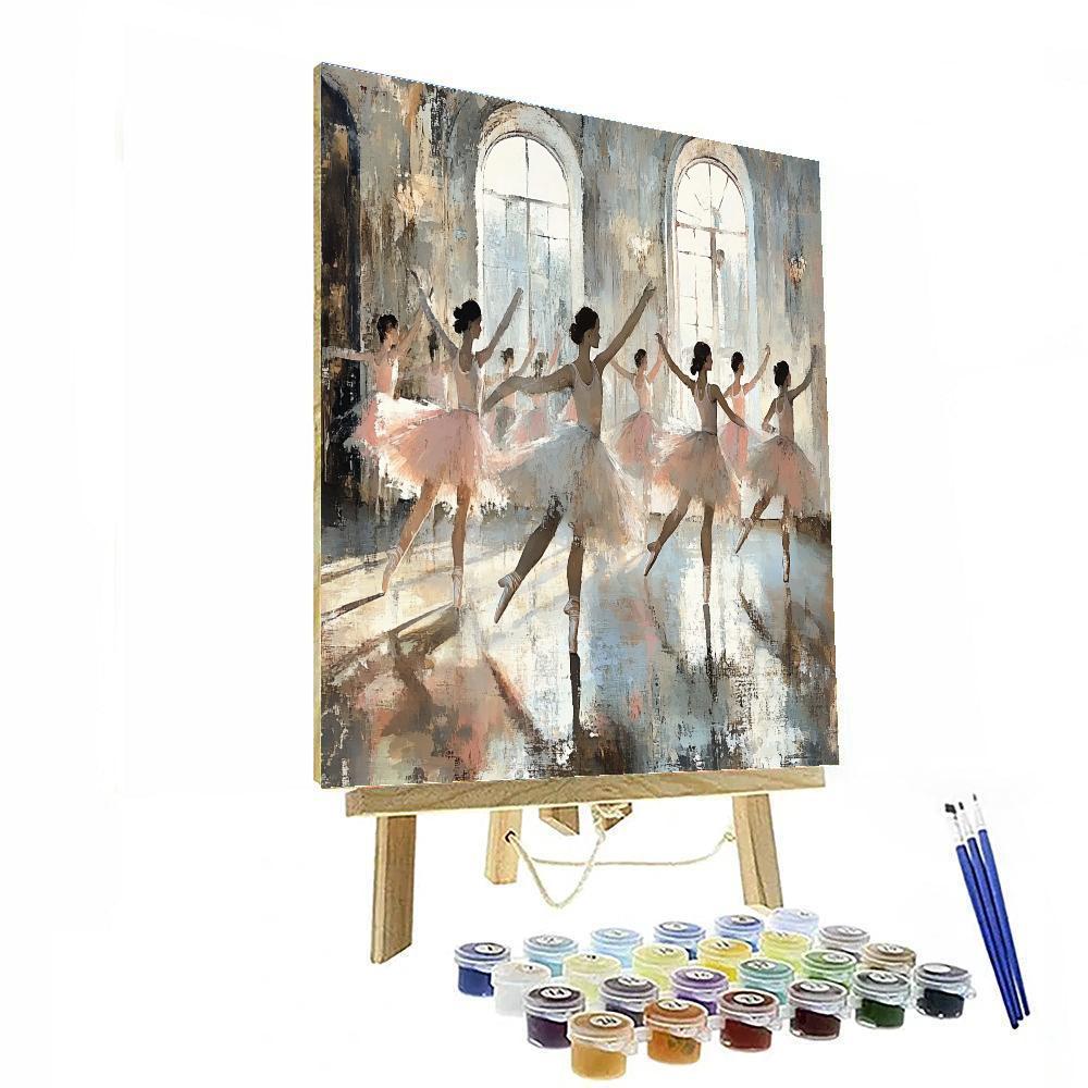 Edgar Degas Inspired Ballet Rehearsal Paint by numbers art
