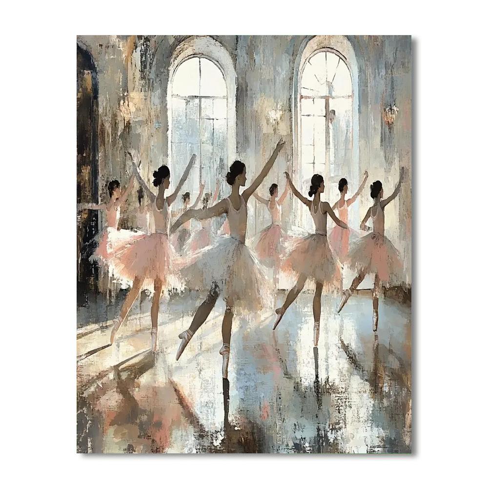 Edgar Degas Inspired Ballet Rehearsal Paint by numbers art