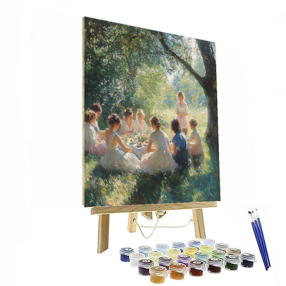 Pierre Auguste Renoir Inspired Summer Picnic paint by color
