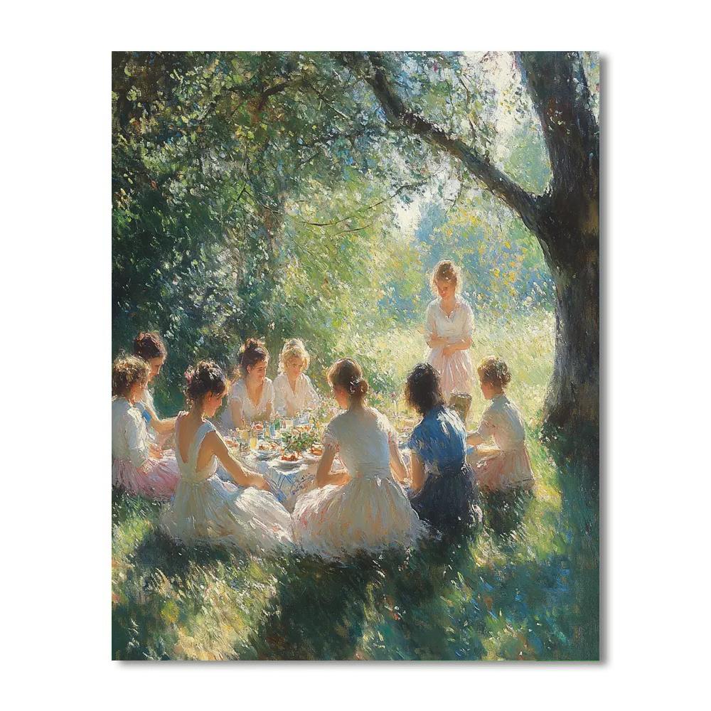 Pierre Auguste Renoir Inspired Summer Picnic paint by color