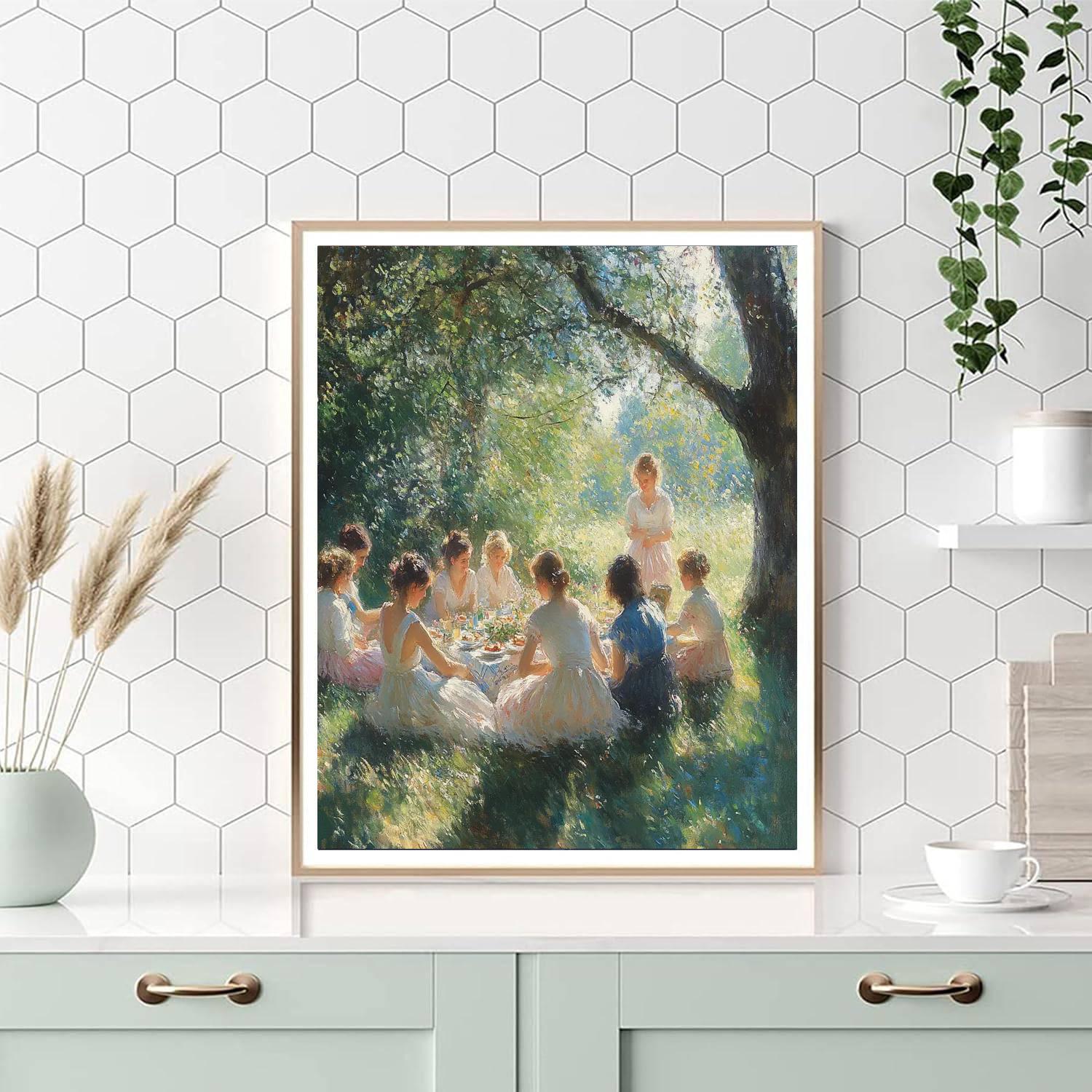 Pierre Auguste Renoir Inspired Summer Picnic paint by color