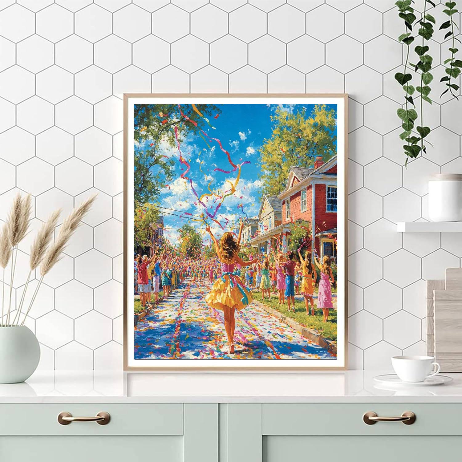 Joy Sunshine Parade painting number kit