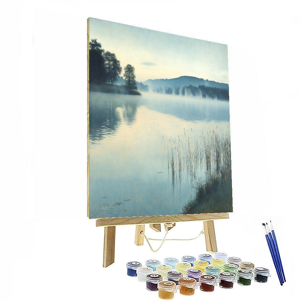 Claude Monet Inspired Foggy Lakeside Paint by numbers art