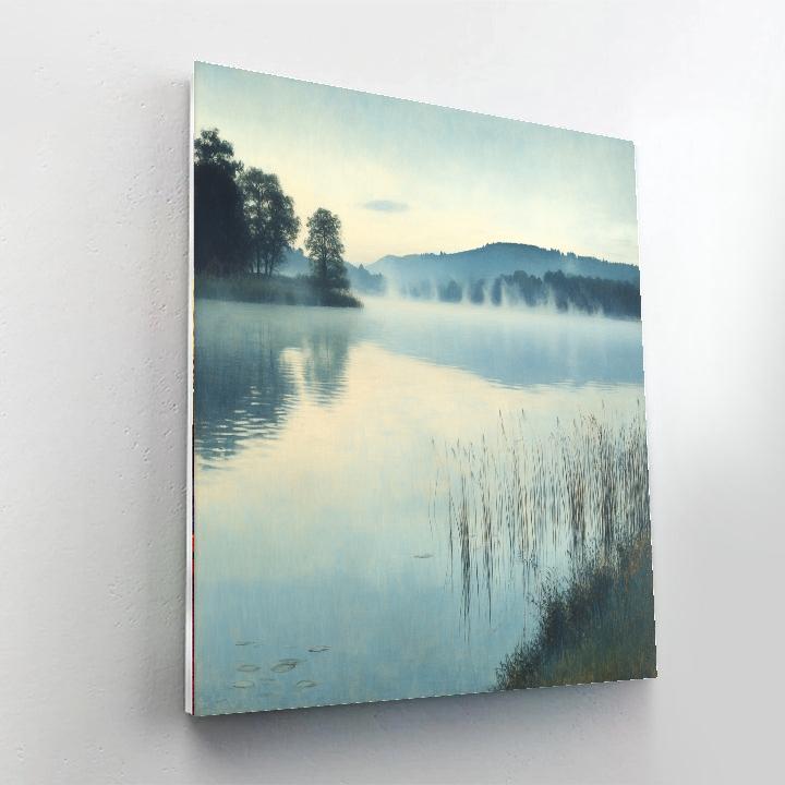 Claude Monet Inspired Foggy Lakeside Paint by numbers art