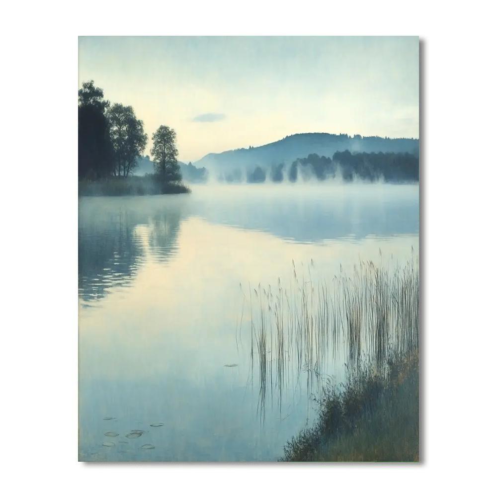 Claude Monet Inspired Foggy Lakeside Paint by numbers art