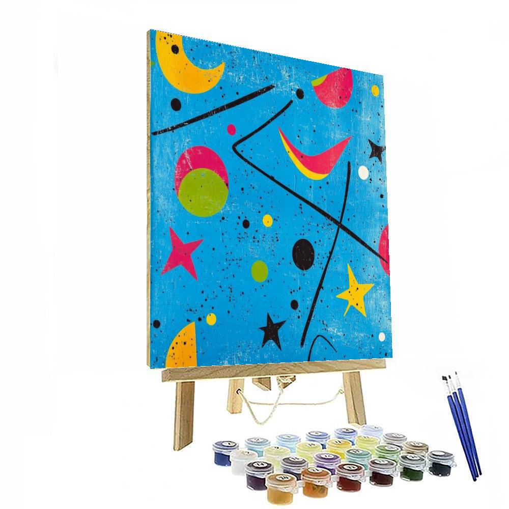Joan Miró Inspired Cosmic Playground Paint by numbers art