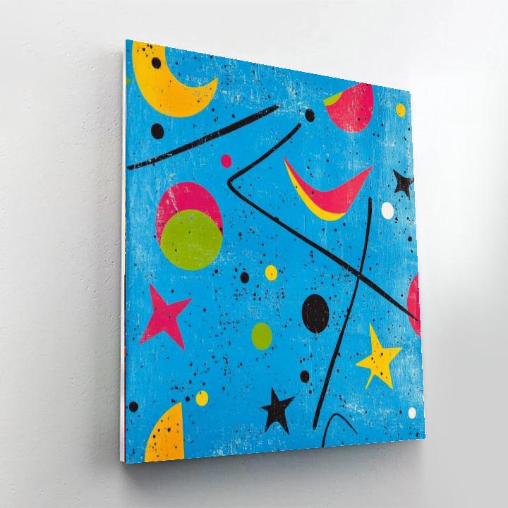 Joan Miró Inspired Cosmic Playground Paint by numbers art