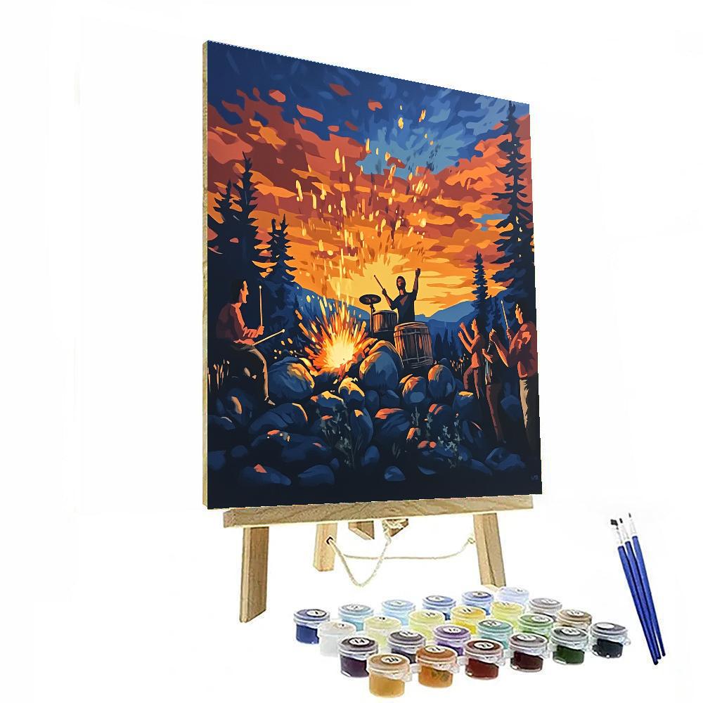 Anger Volcano Drums Paint by numbers kits