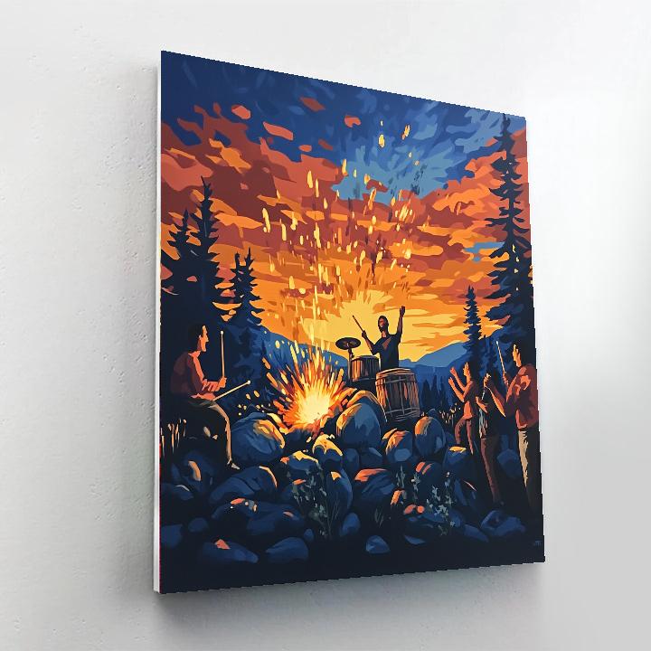 Anger Volcano Drums Paint by numbers kits