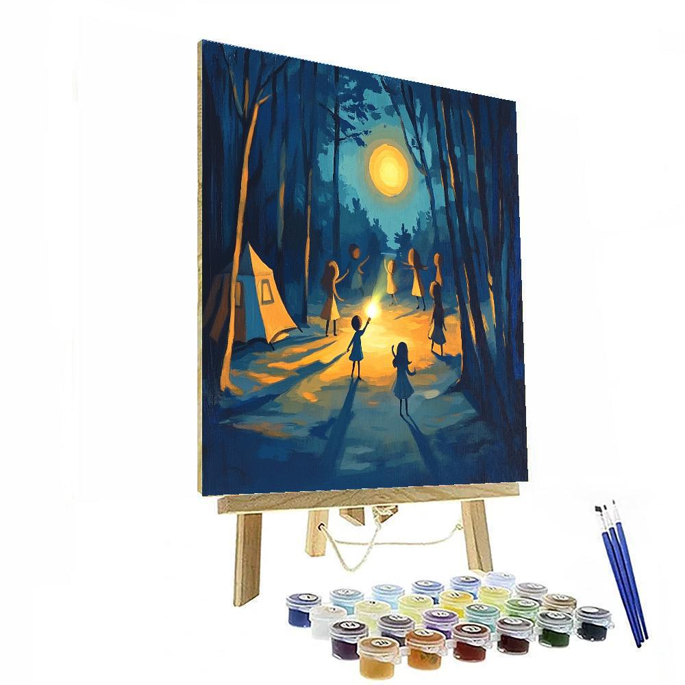 Fear Flashlight Night paint by numbers