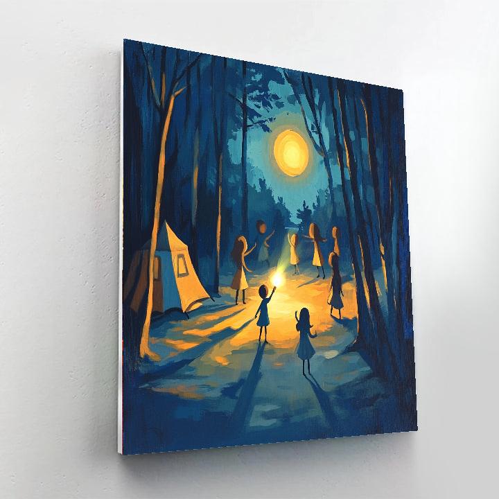 Fear Flashlight Night paint by numbers