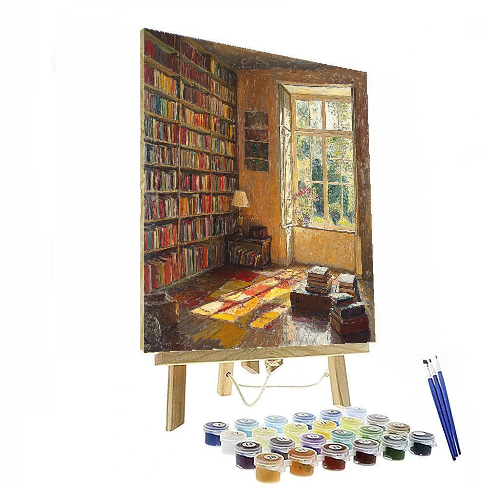 Pierre Bonnard Inspired Cozy Library paint by number