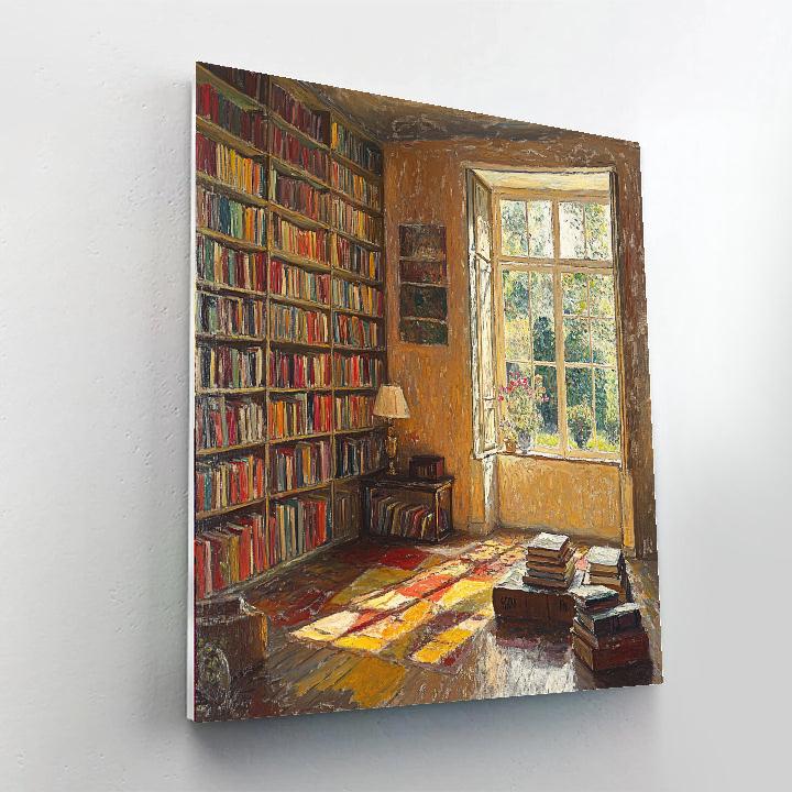 Pierre Bonnard Inspired Cozy Library paint by number