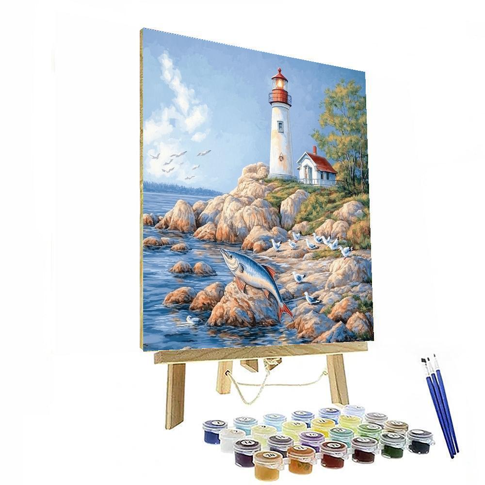 Marlin Lighthouse Watch Paint by numbers art