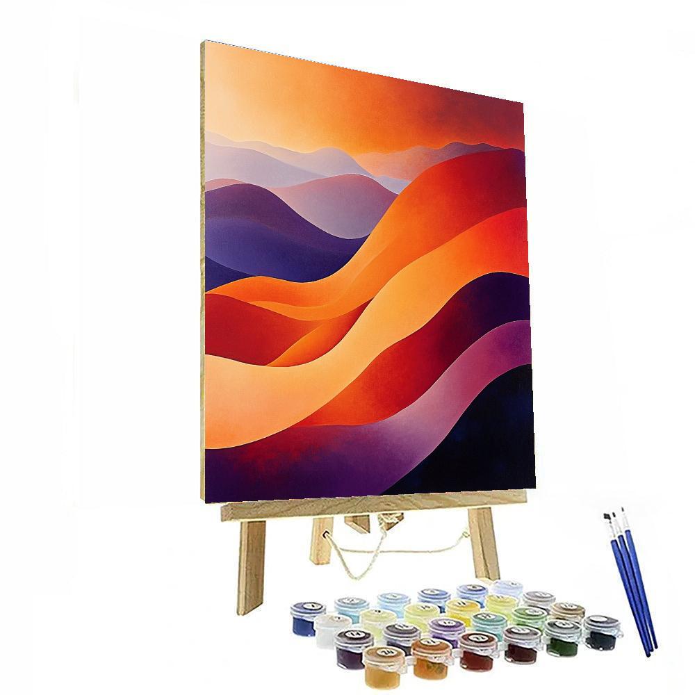 Georgia OKeeffe Inspired Desert Mountain Paint by numbers art