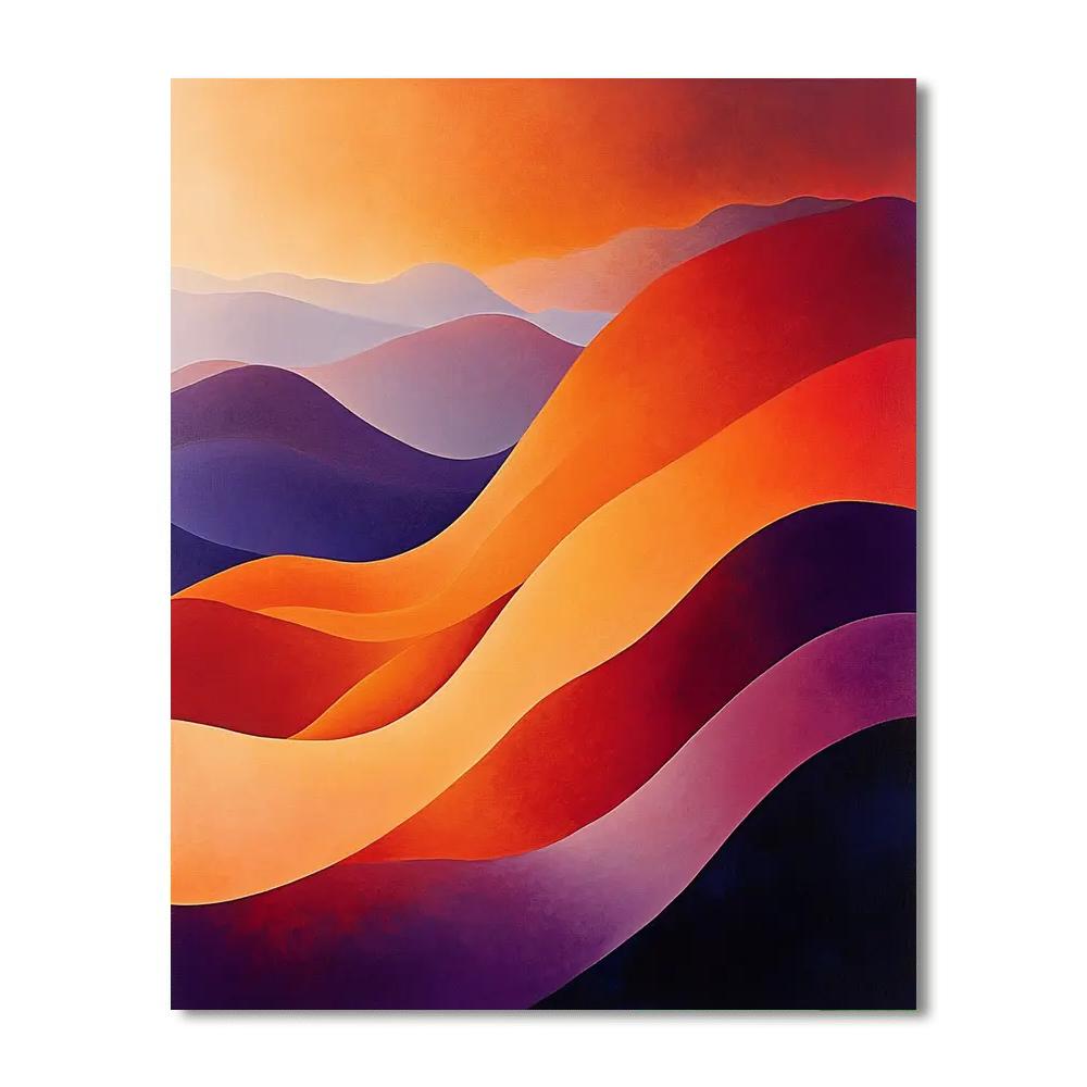 Georgia OKeeffe Inspired Desert Mountain Paint by numbers art