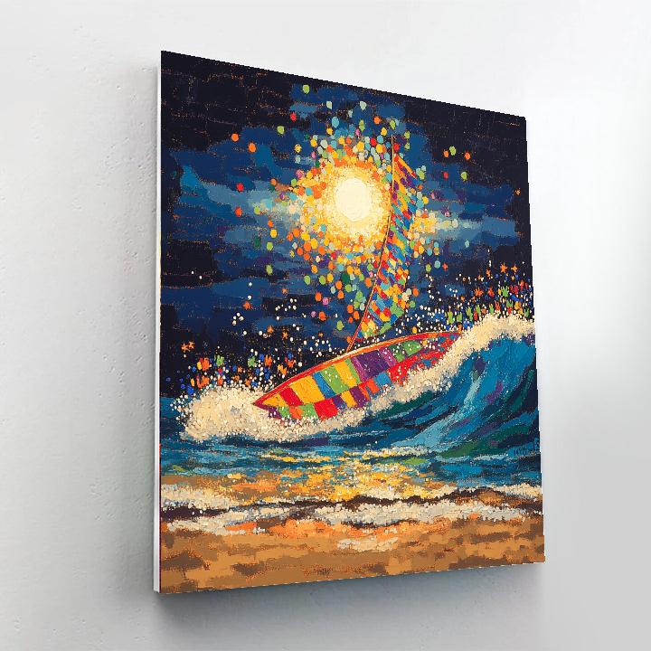 Crush Surfing Wave painting number kit