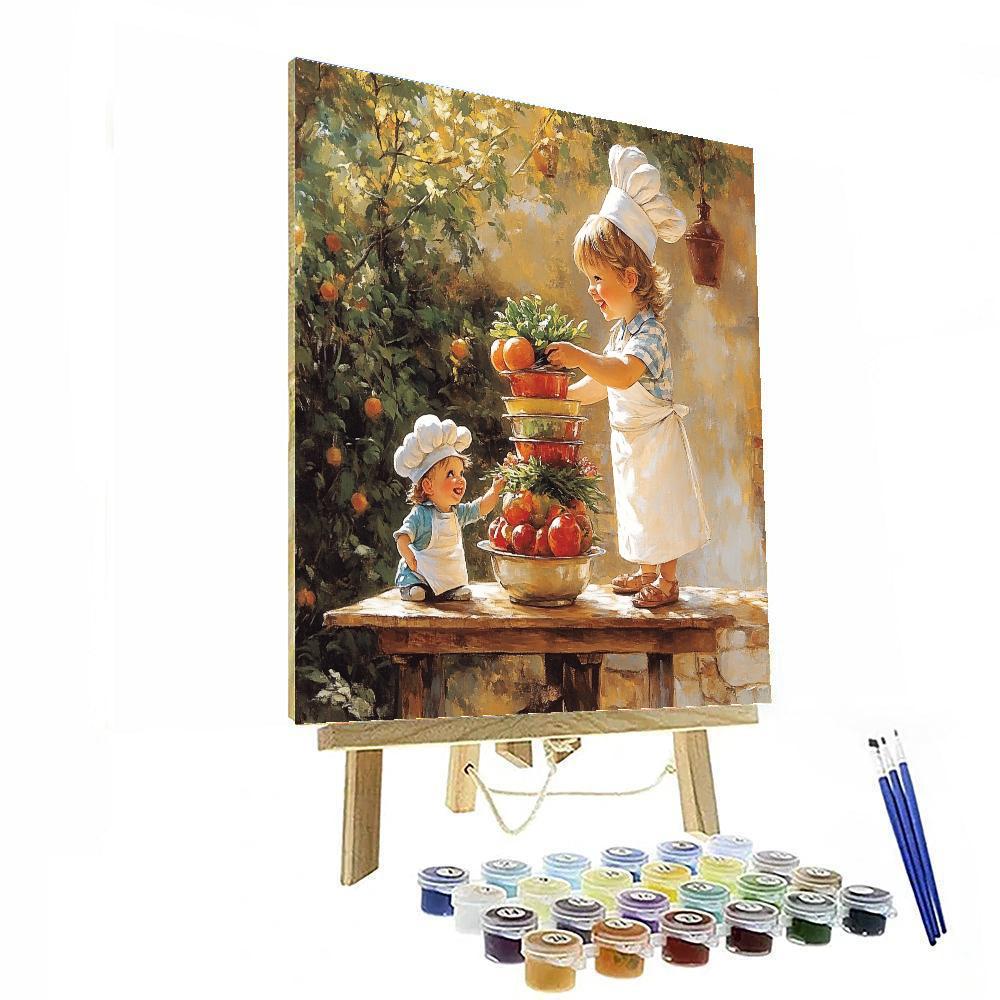 Linguini Kitchen Helper Painting by numbers kit