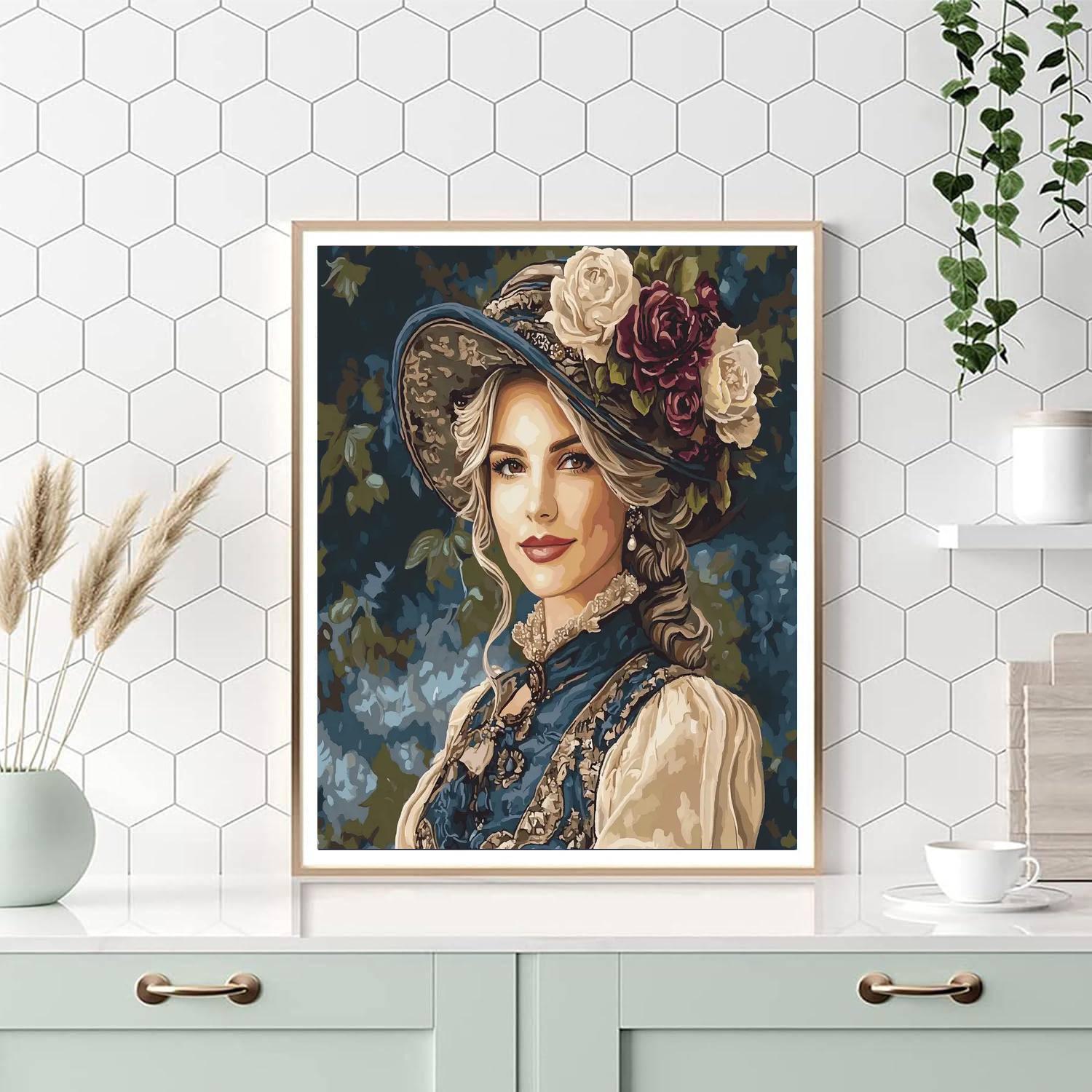 John Singer Sargent Inspired Elegant Portrait painting number kit