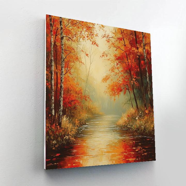 J.M.W Turner Inspired Autumn River Numbered painting kits