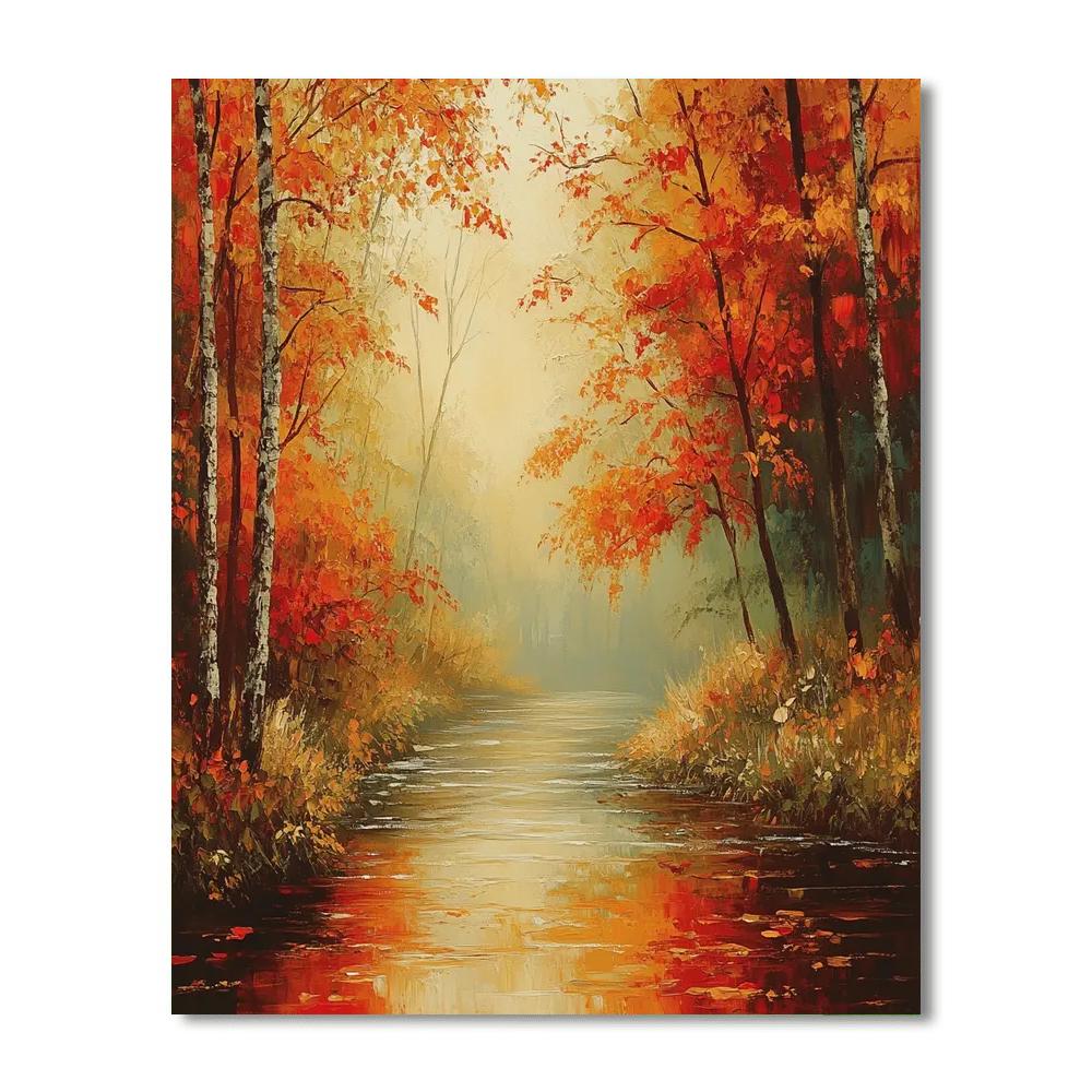 J.M.W Turner Inspired Autumn River Numbered painting kits