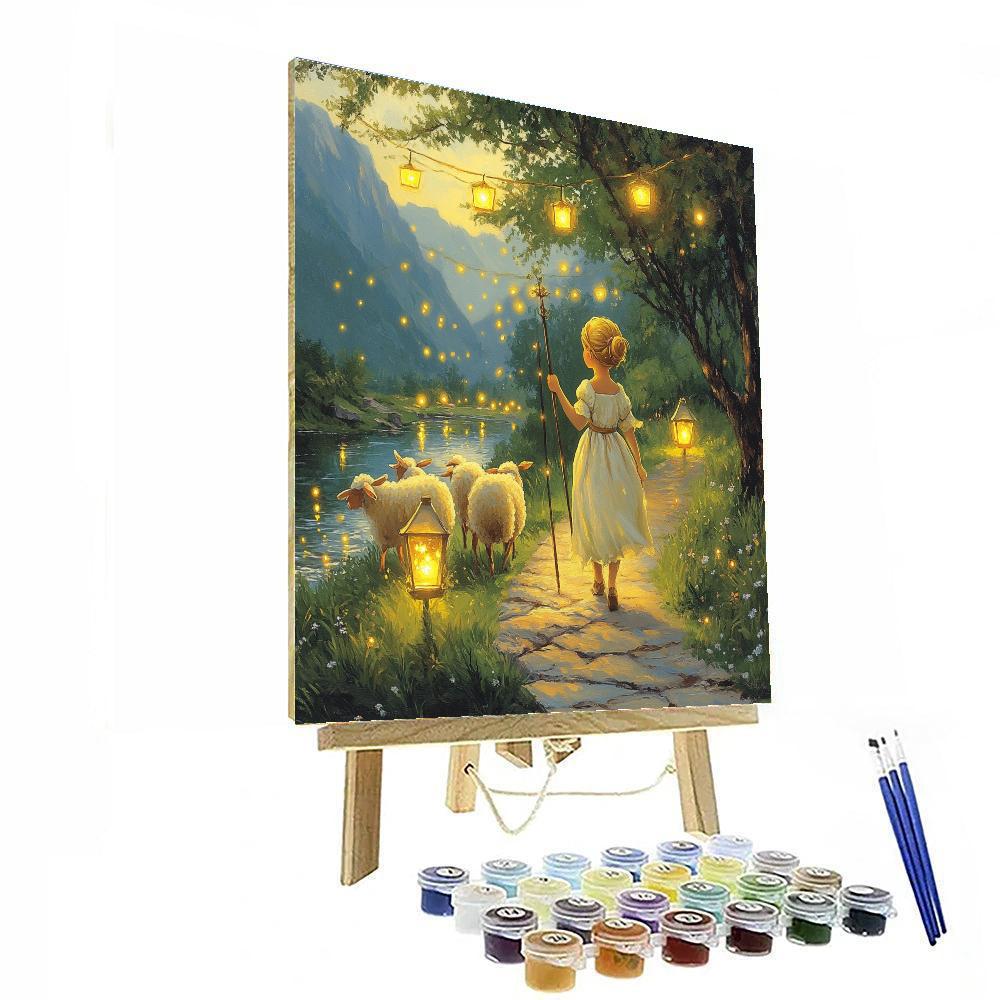 Bo Peep Lamplight Walk DIY paint by numbers