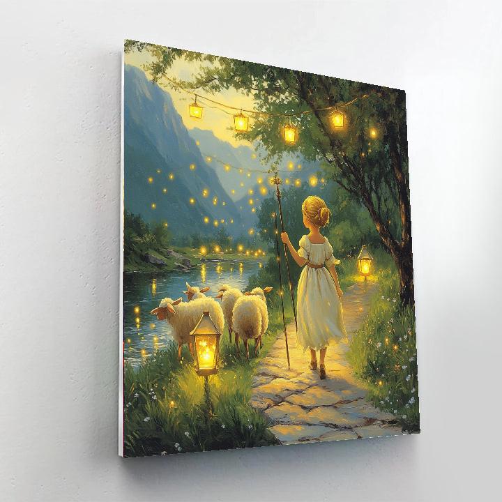 Bo Peep Lamplight Walk DIY paint by numbers
