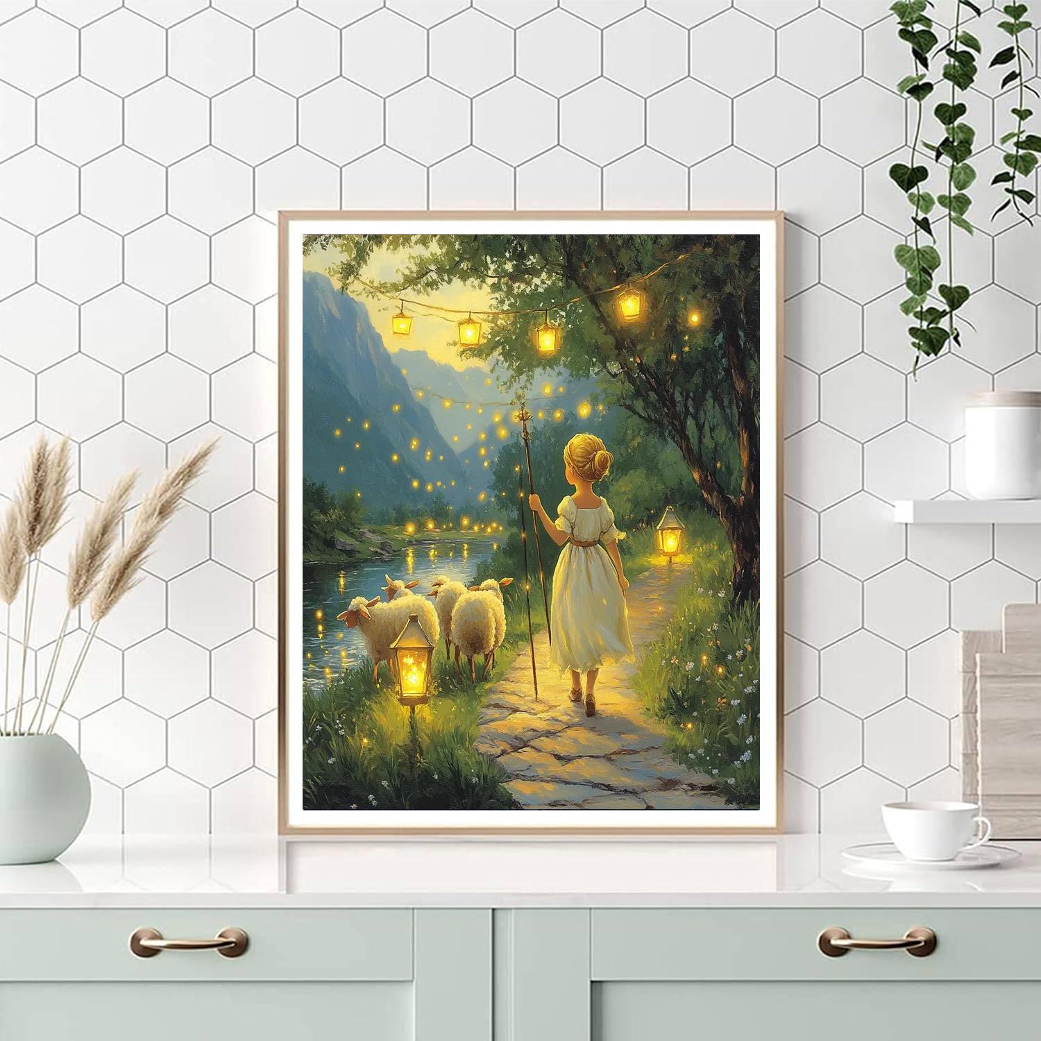 Bo Peep Lamplight Walk DIY paint by numbers