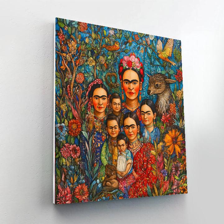 Frida Kahlo Inspired Family Embrace Numbered painting kits