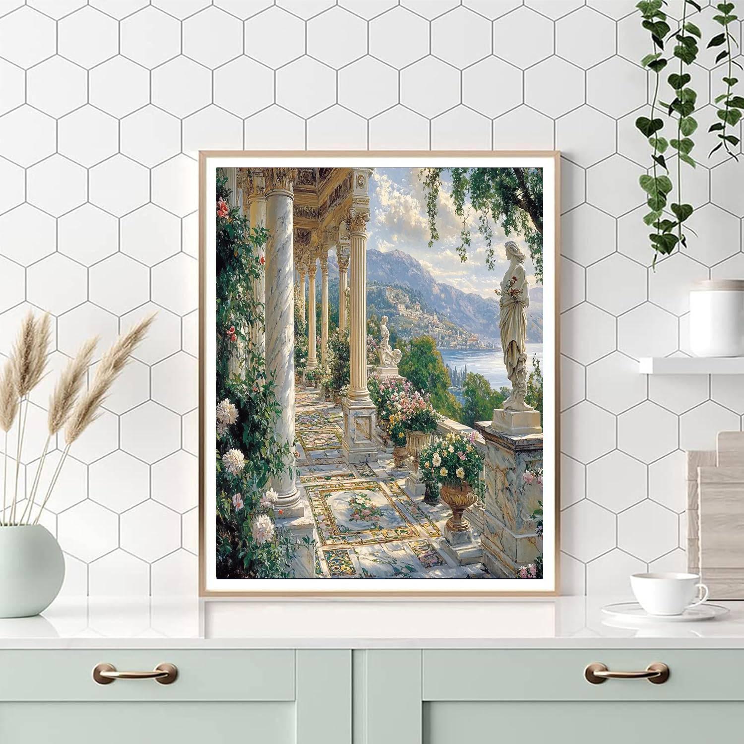 Lawrence Alma Tadema Inspired Roman Garden DIY paint by numbers